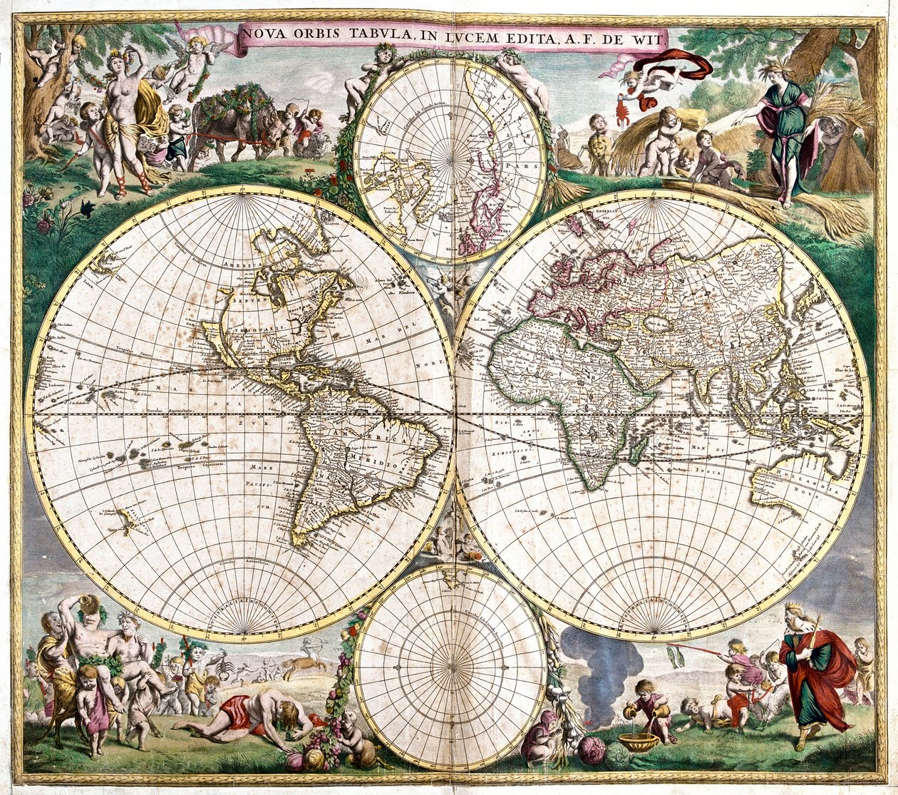 Planisphere World (ætsning af Frederick de Wit