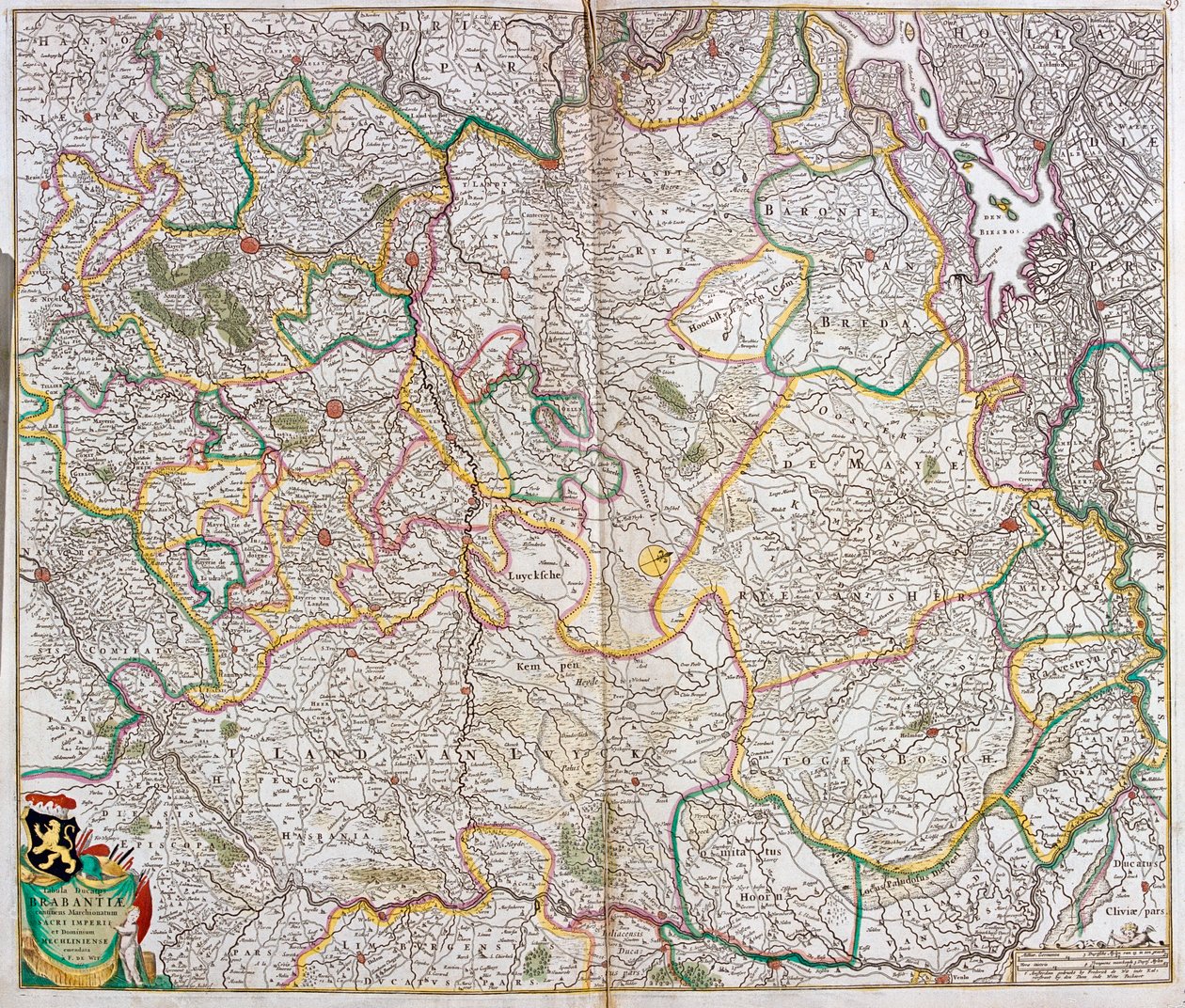 Sydholland, Nord-Brabant, den flamske region, Vallonien, Bruxelles-regionen, Limburg, Holland, Belgien af Frederick de Wit