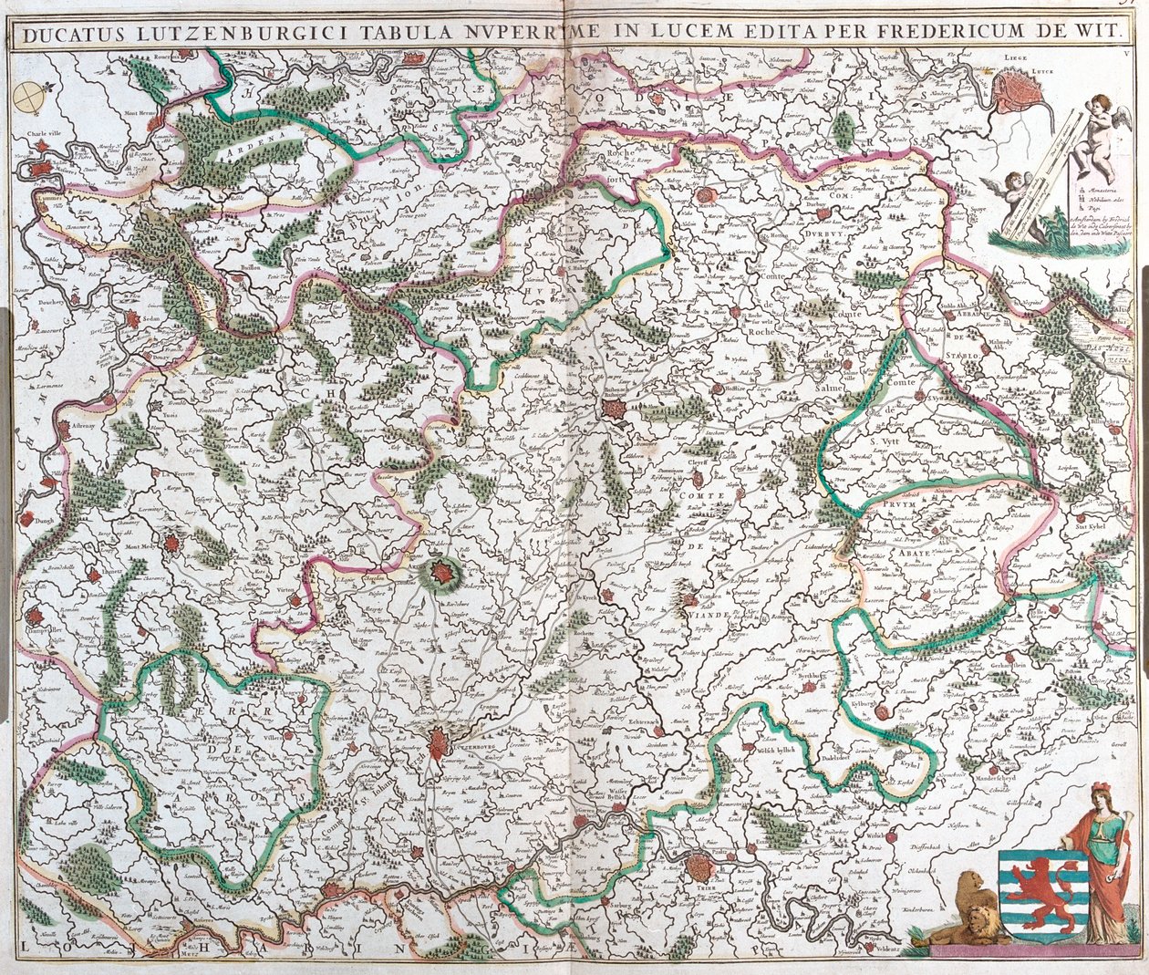 Vallonien, Champagne-Ardenne, Lorraine, Belgien, Frankrig, Luxembourg af Frederick de Wit