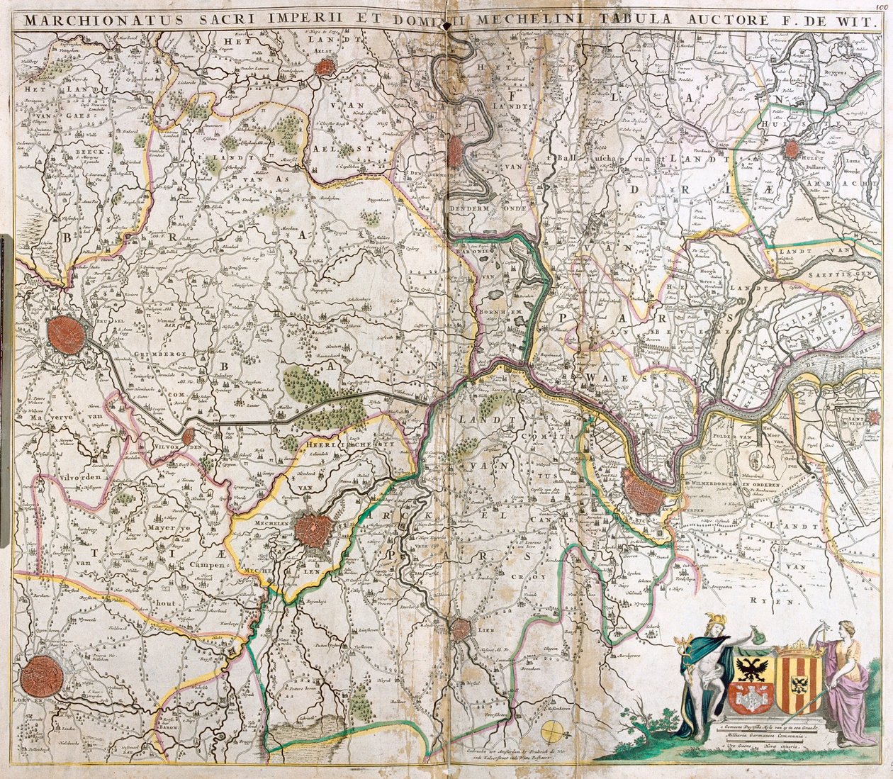 Zeeland, den flamske region, Bruxelles-regionen, Holland, Belgien af Frederick de Wit