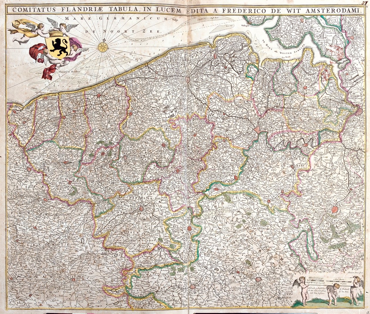 Zeeland, Nord-Pas-de-Calais, den flamske region, Vallonien, Bruxelles, Holland, Frankrig, Belgien af Frederick de Wit