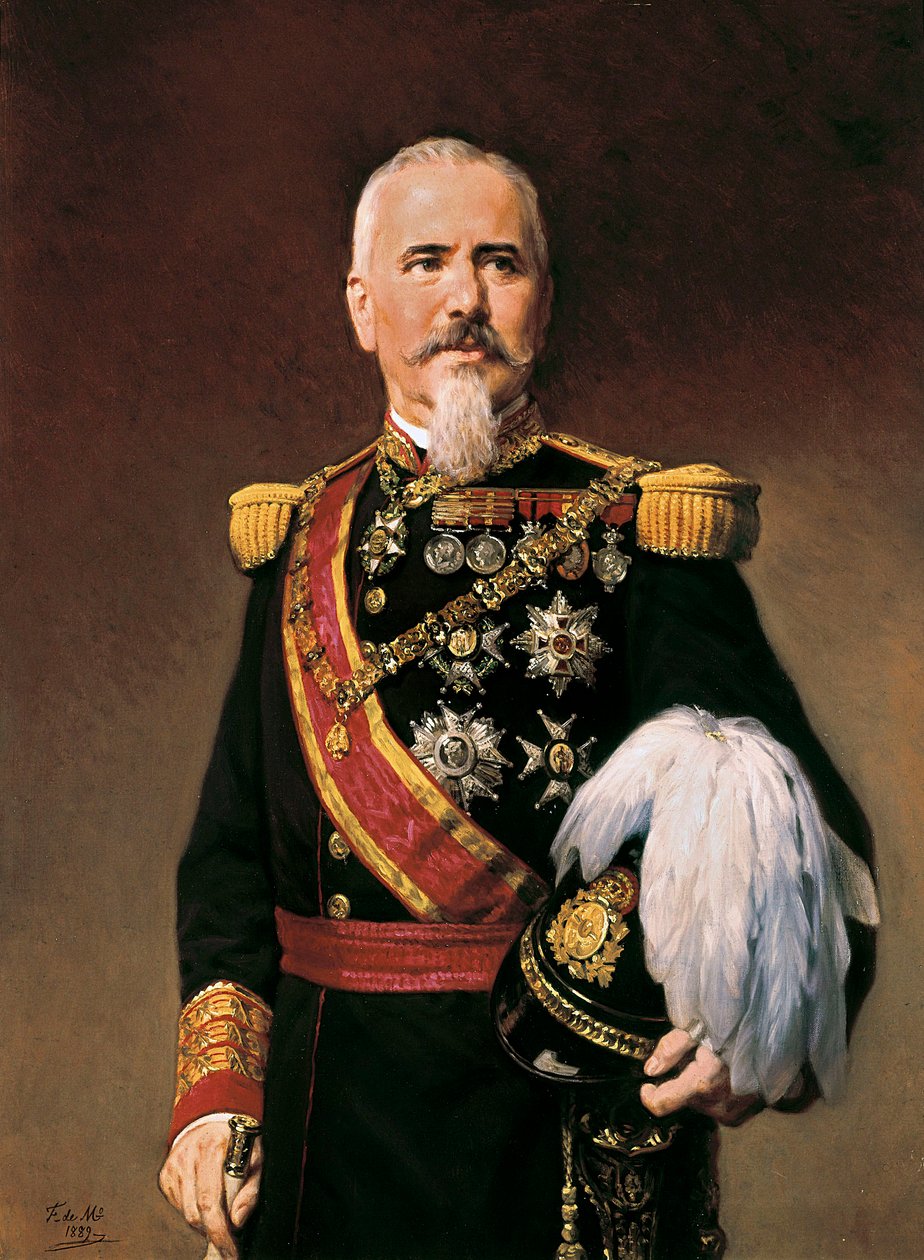 Portræt af Arsenio Martinez Campos Anton (1831-1900), spansk politiker og militær, ca. 1880 (olie på lærred) af Frederico de Madrazo