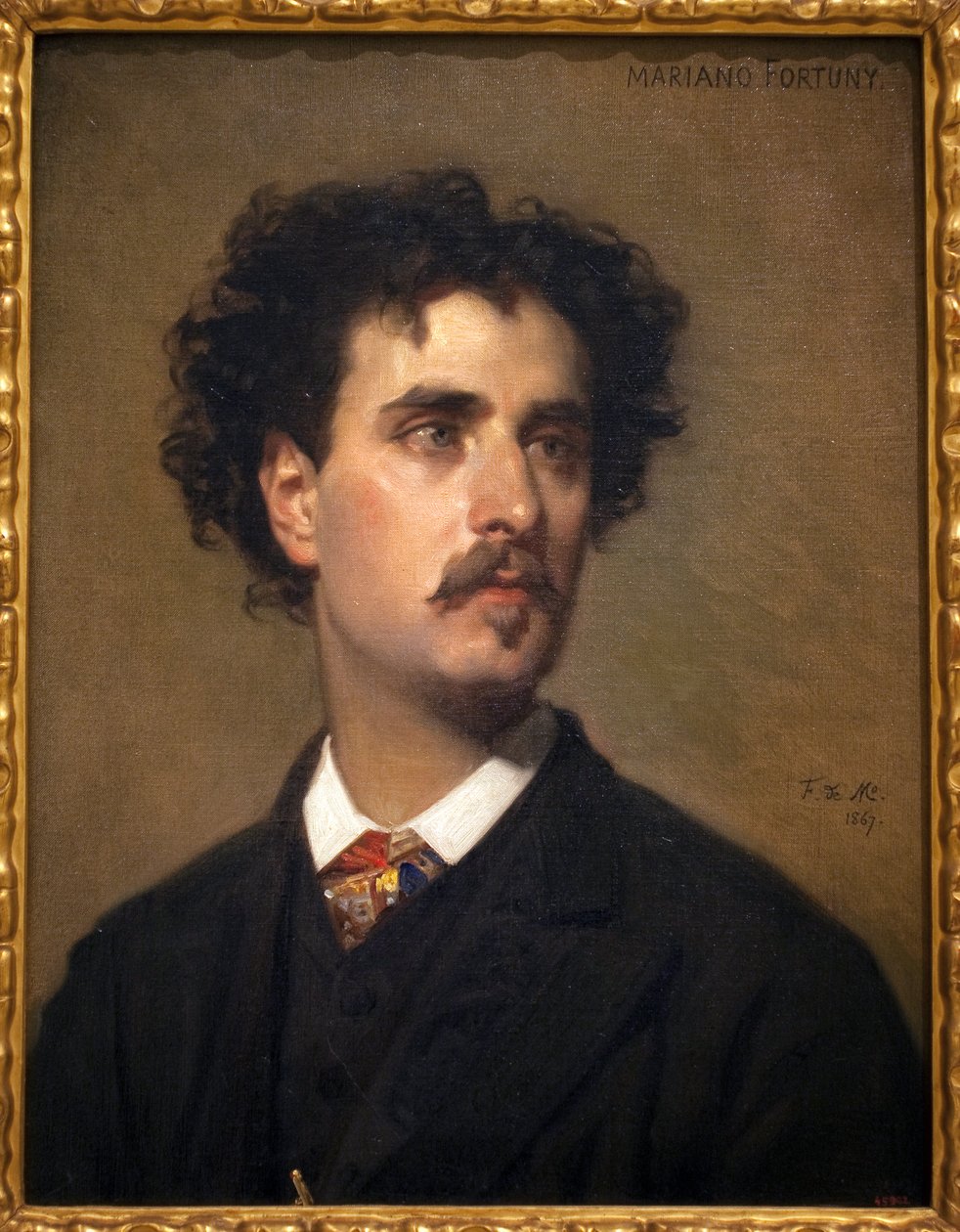Portræt af maleren Mariano Fortuny y Marsal (1838-1874). Maleri af Federico de Madrazo (1815-1894), olie på lærred af Frederico de Madrazo