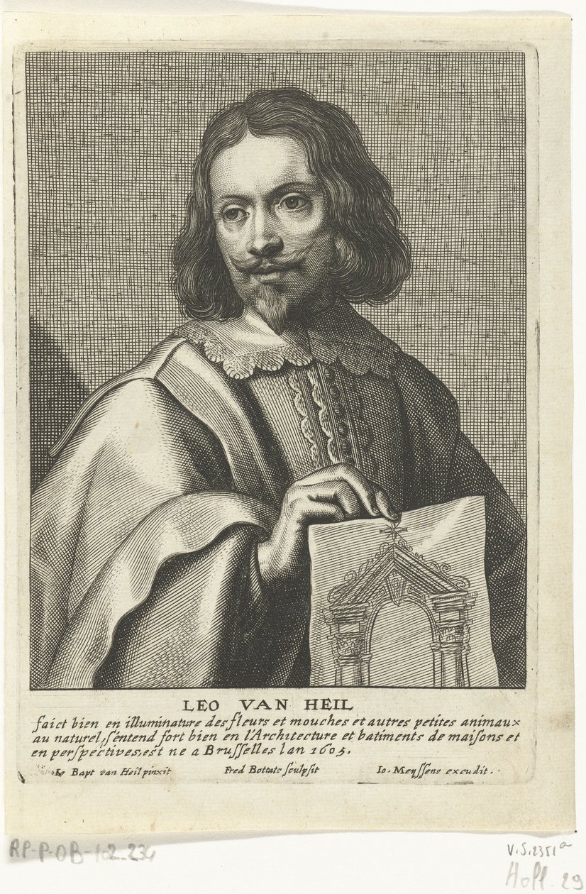 Portræt af Leo van Heil af Frederik Bouttats the Elder