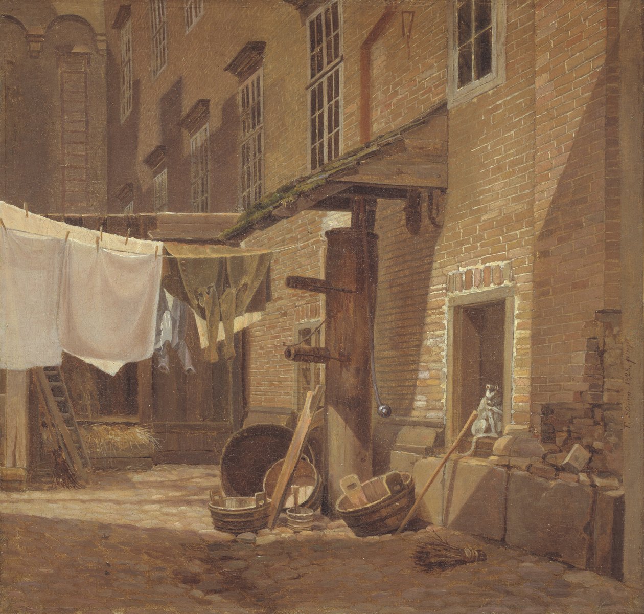 Den bageste gård på Charlottenborg Slot af Frederik Hansen Sodring