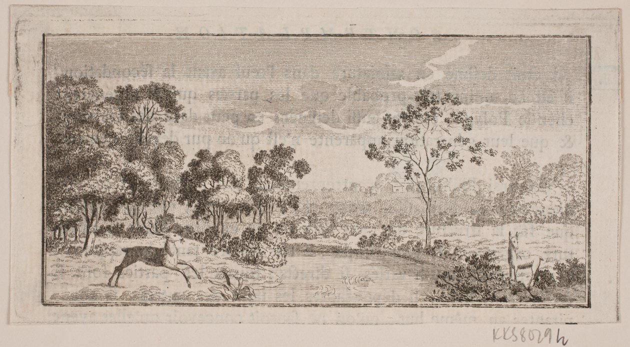 Landskab med Hjorte af Frederik Ludvig  Bradt
