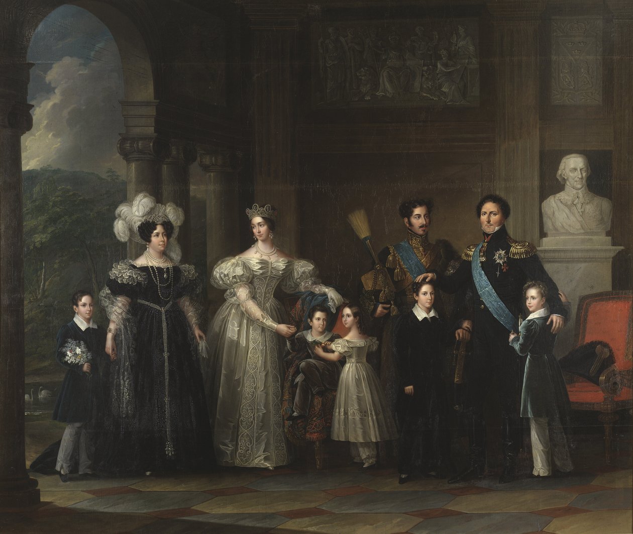 Bernadotte-familien (Sveriges og Norges monarki): Oscar I (1799-1859), Desiree Clary (1777-1860), Josephine de Leuchtenberg (1807-1867), Charles XV (1826-1872), Oscar II (1829-1907) , Charles XIV Jean (1763-1844), Prins Gustave (1827-1852) og Prins af Fredric Westin