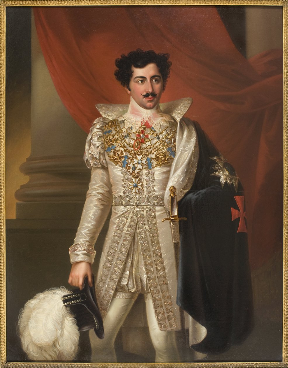 Oscar I, roi de Suede et Norvege - Portræt af Oscar I (1799-1859), konge af Sverige og Norge, af Westin, Fredric (1782-1862). Olie på lærred. Mål: 149x114 cm. Nationalmuseum Stockholm af Fredric Westin