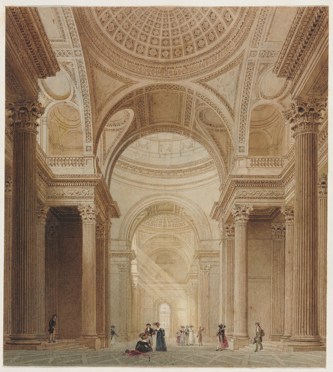Det indre af Pantheon i Paris. af Fredrick Nash