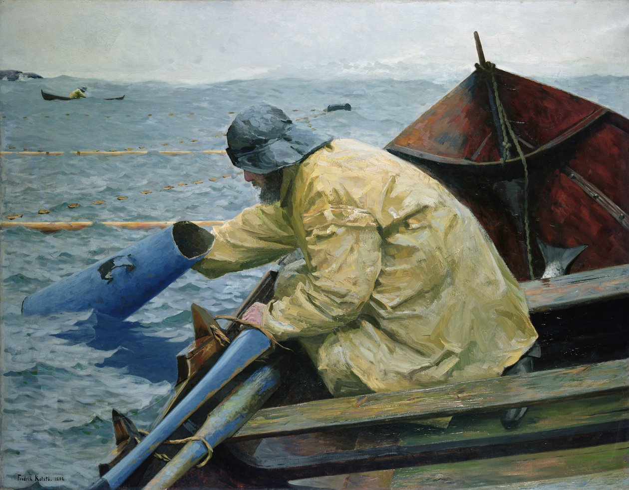 Ude ved Salmon Seinen af Fredrik Kolstoe