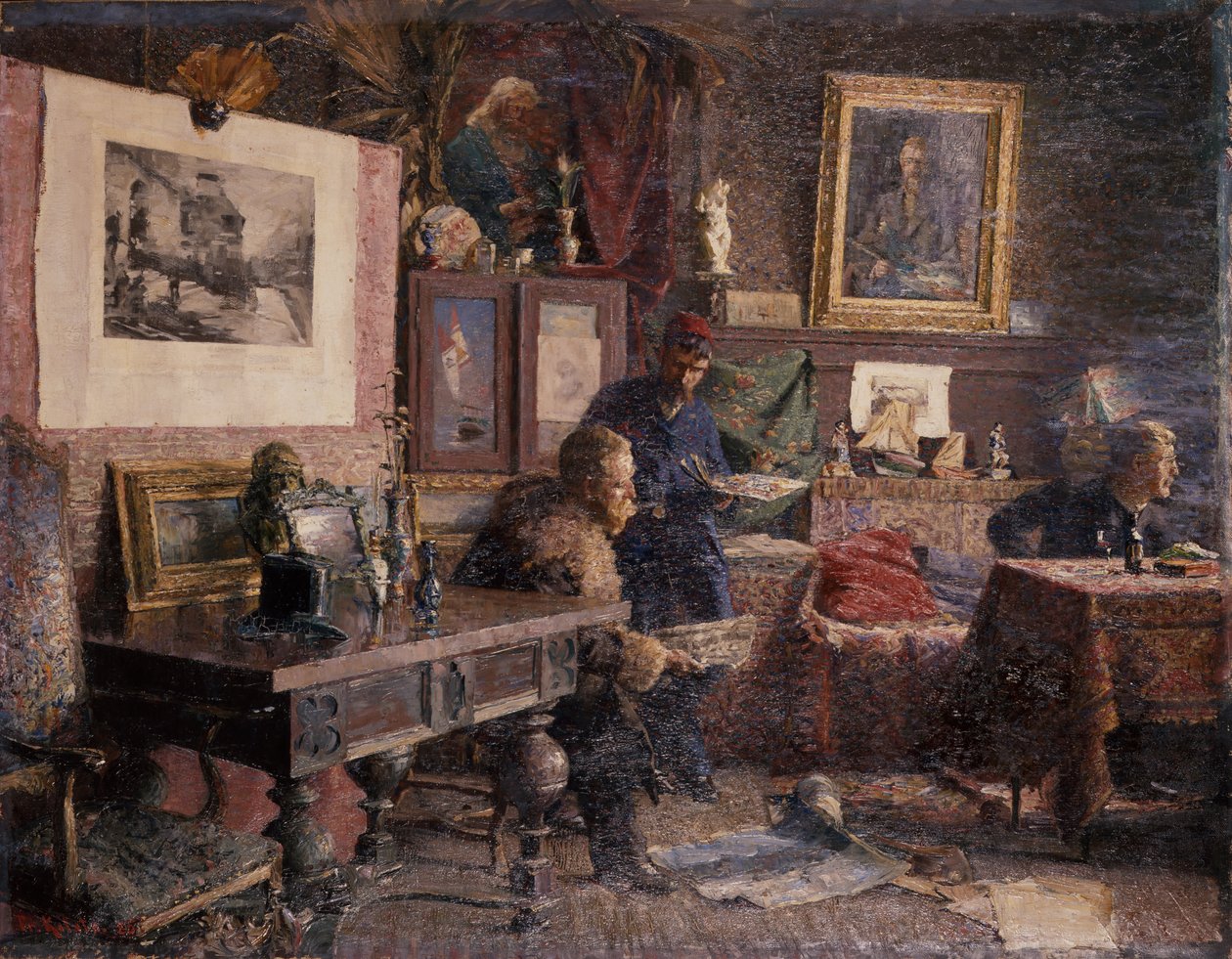 Atelieret (maleri) af Fredrik Kolstoe