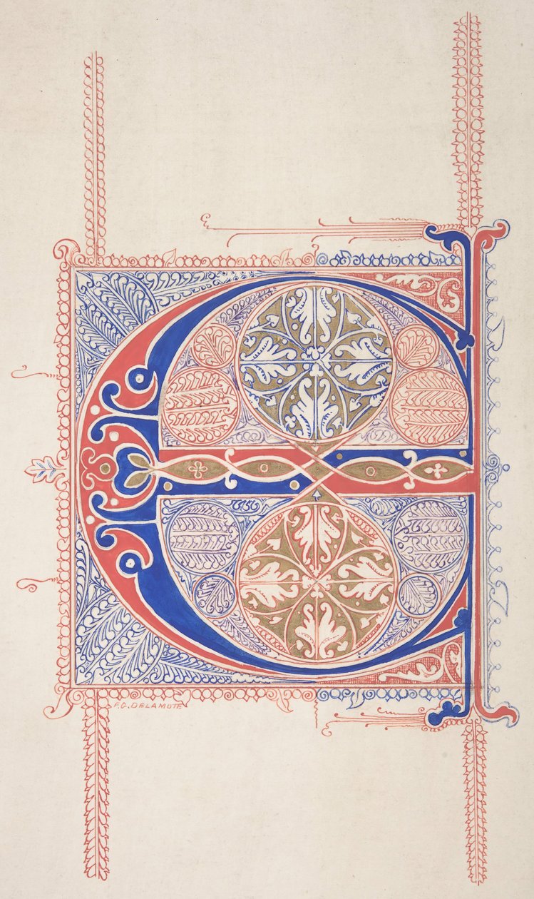 Oplyst initial C, 1830-62. af Freeman Gage Delamotte