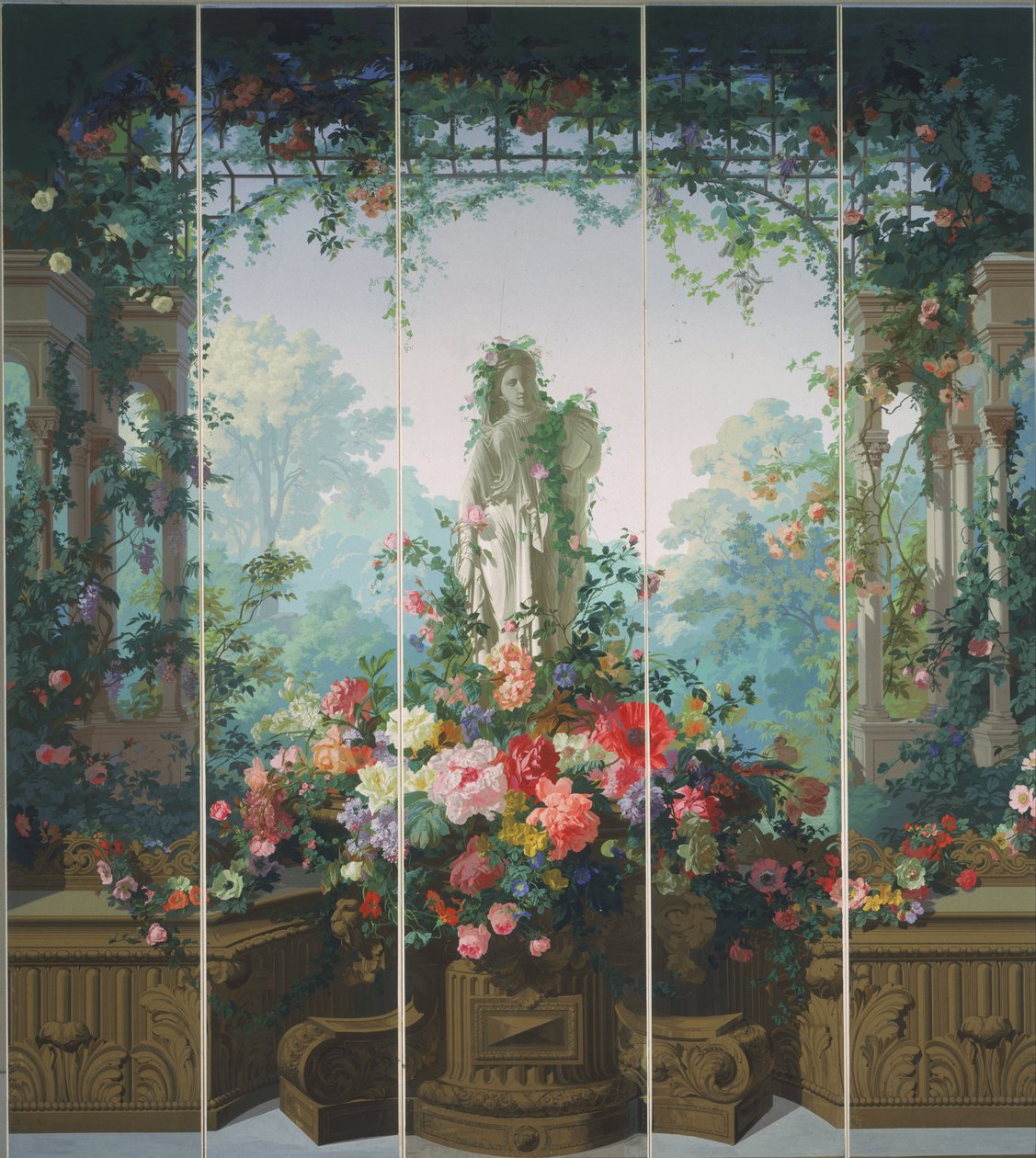 Garden of Armida Tapet af French Designed by Édouard Muller