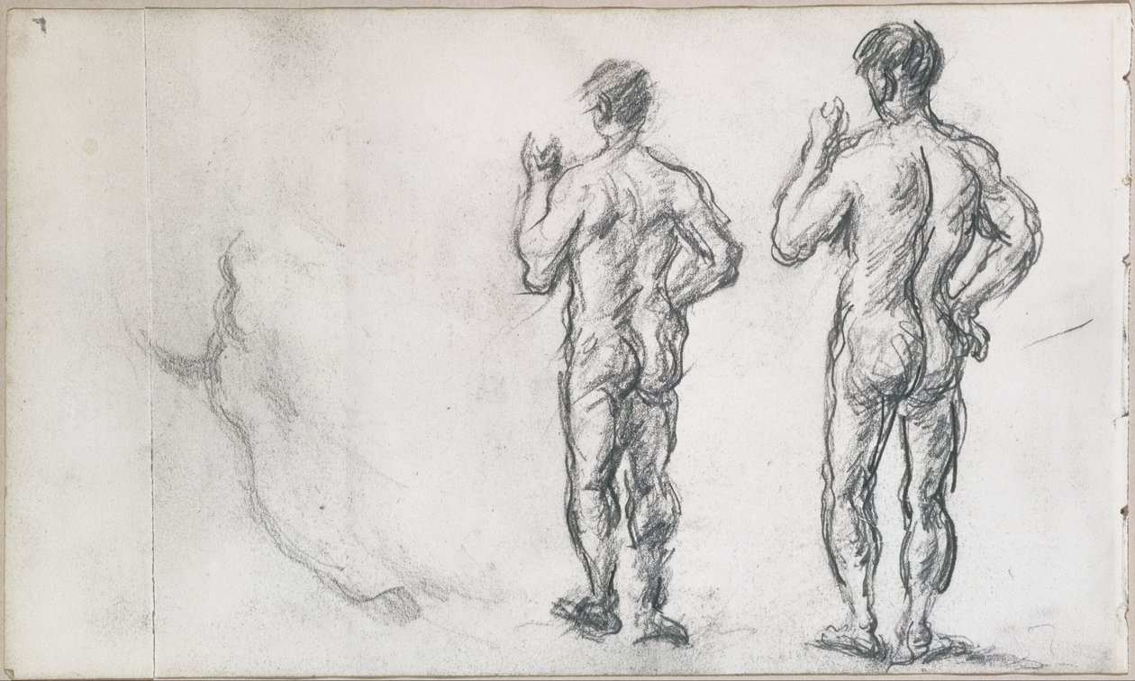 Stående Mandlig Bader; Pugets Atlas af Paul Cézanne