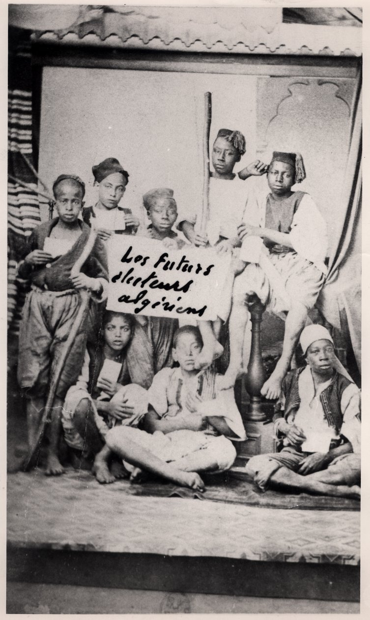 Algeriske børn fra regionen Annaba, slutningen af det 19. århundrede af French Photographer