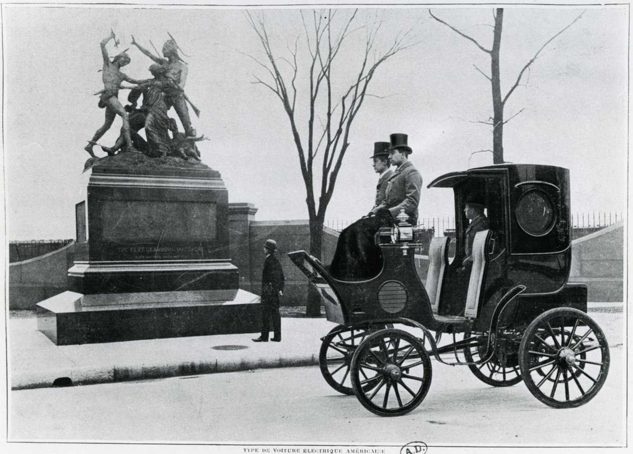 Amerikansk elbil i Paris, ca. 1900 af French Photographer