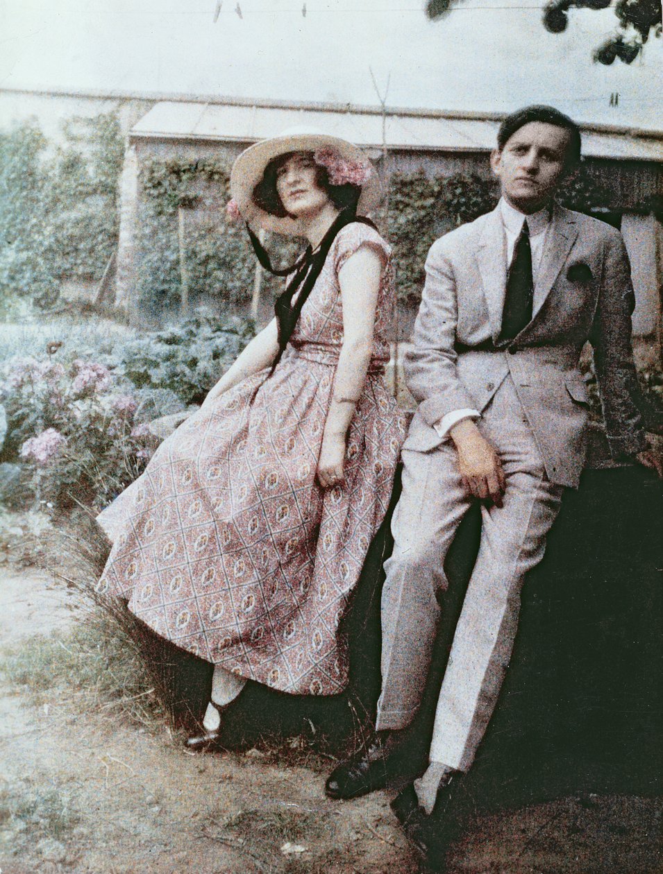 Andre Malraux med sin første kone, Clara Goldschmidt, 21. oktober 1921 af French Photographer
