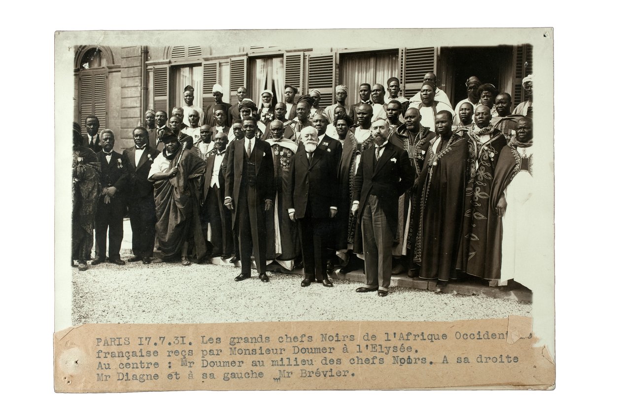 Chiefs of French West Africa, Frankrig, 17. juli 1931 (gelatine-sølvtryk) af French Photographer