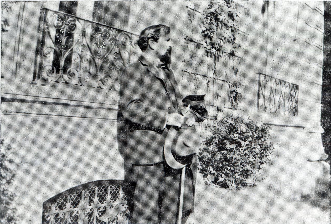 Claude Debussy i sin have af French Photographer