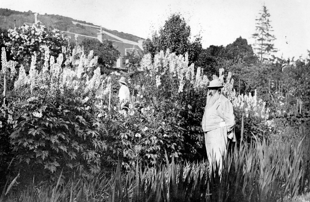 Claude Monet i Giverny, 1908 af French Photographer