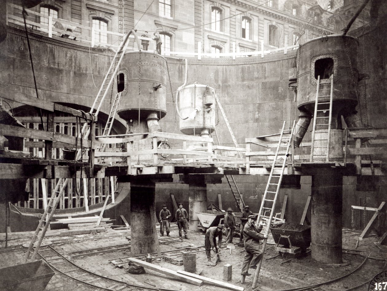 Opførelsen af metroen i Paris, 18. januar 1907 af French Photographer