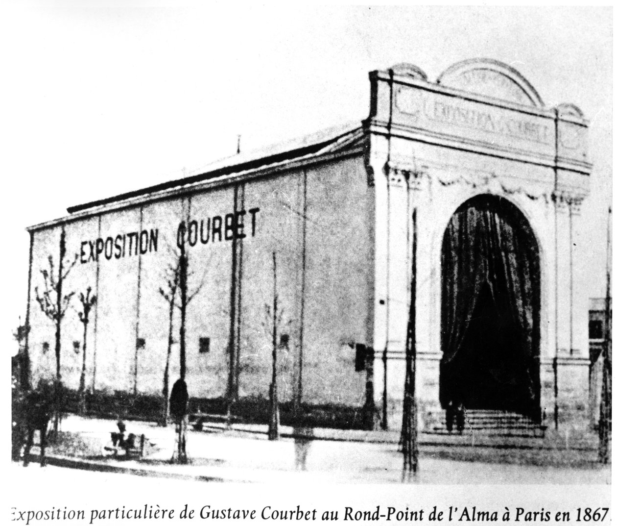 Courbet-udstilling på Rond-Point de lAlma i Paris i 1867 af French Photographer