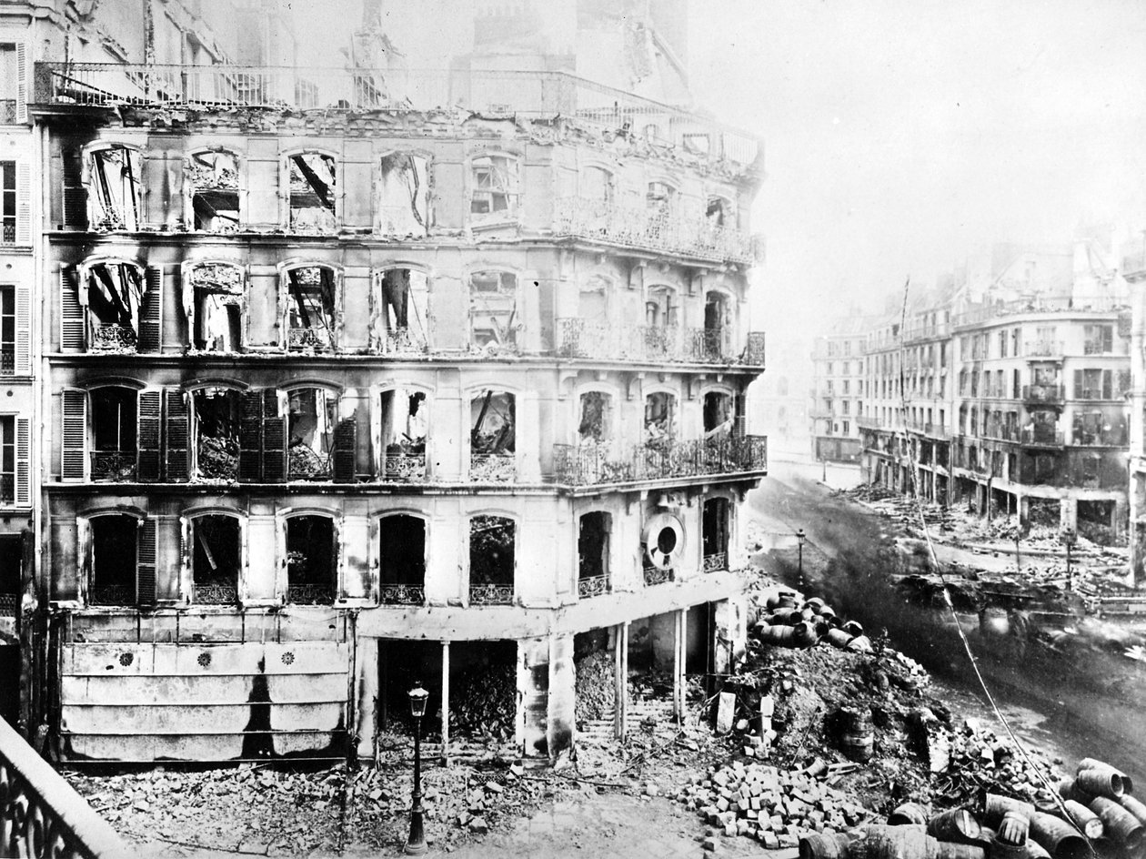 Ødelæggelse af Paris, c.1870-1 af French Photographer