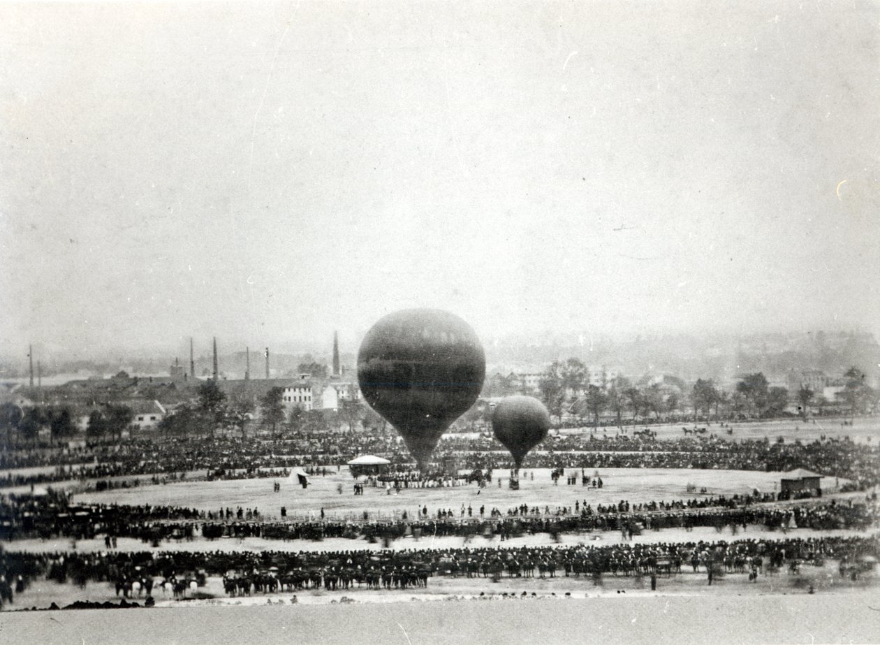 Felix Nadars kæmpe ballon i Paris, ca. 1863 af French Photographer