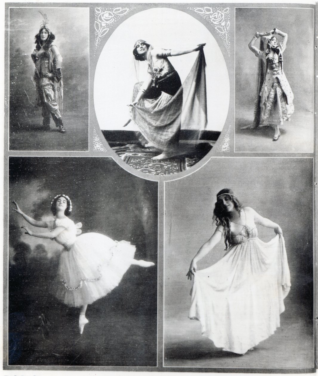 Fem balletdansere af French Photographer