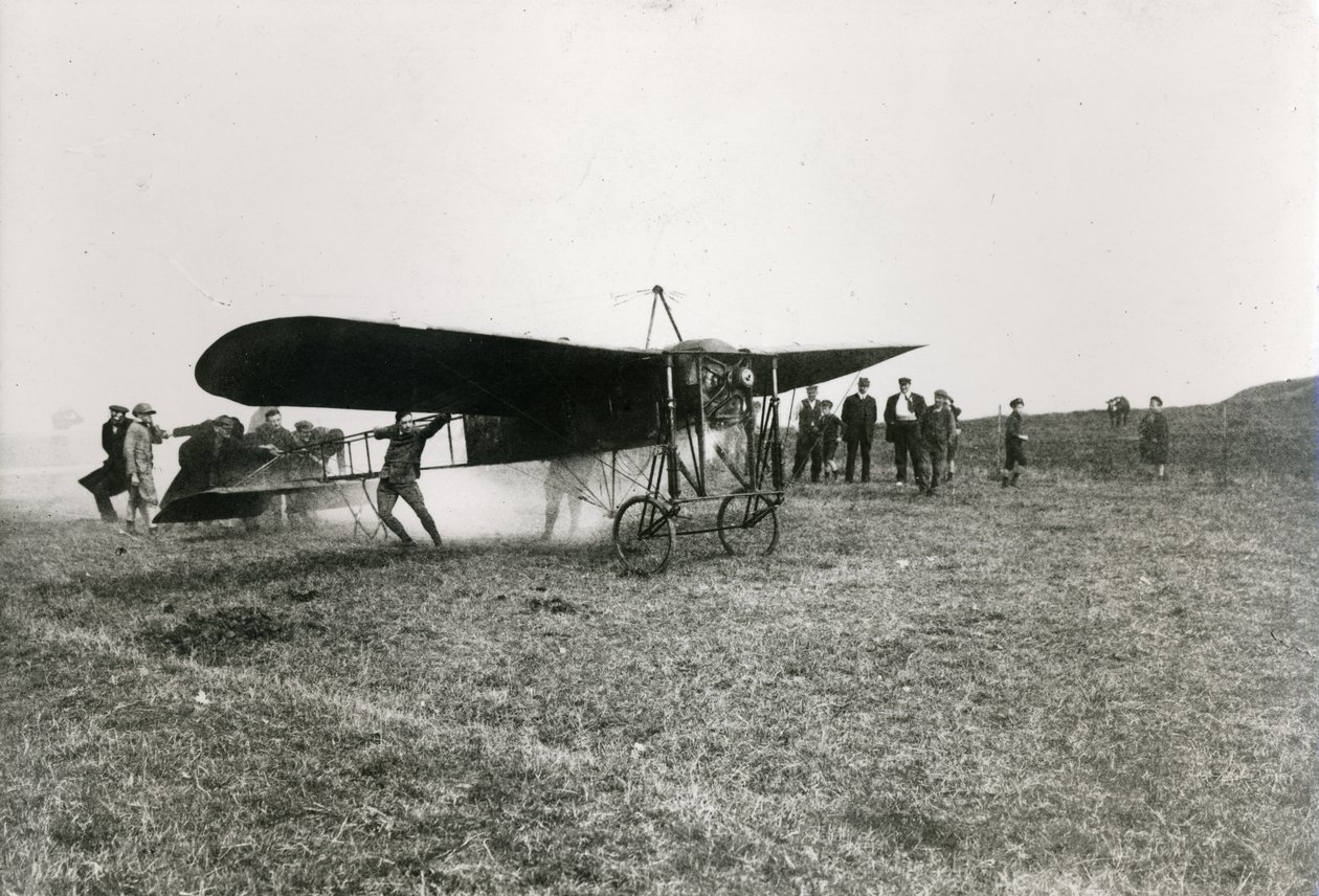 Louis Bleriot (1872-1936) på Eletot, nær Fecamp, ca. 1909 af French Photographer