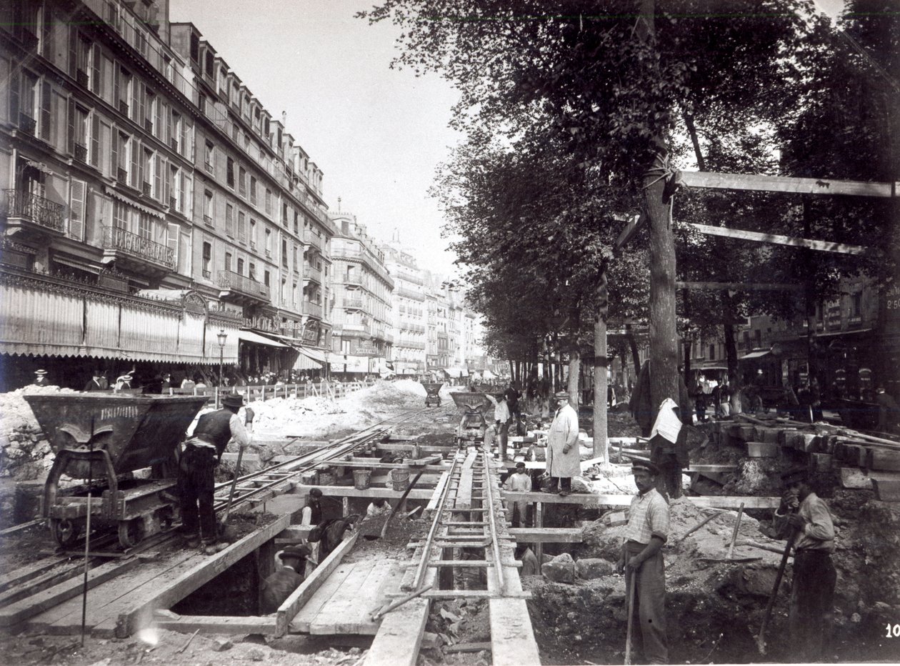 At lave St Paul Station på Ligne 1 af Paris Metro, 1903 af French Photographer