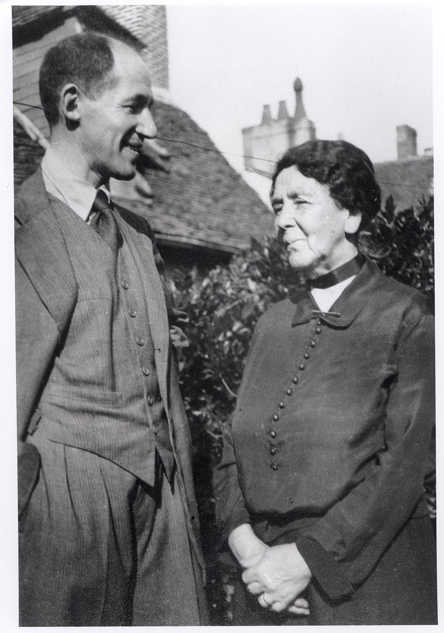 Marcel Jouhandeau (1888-1979) med sin mor, ca. 1931 af French Photographer