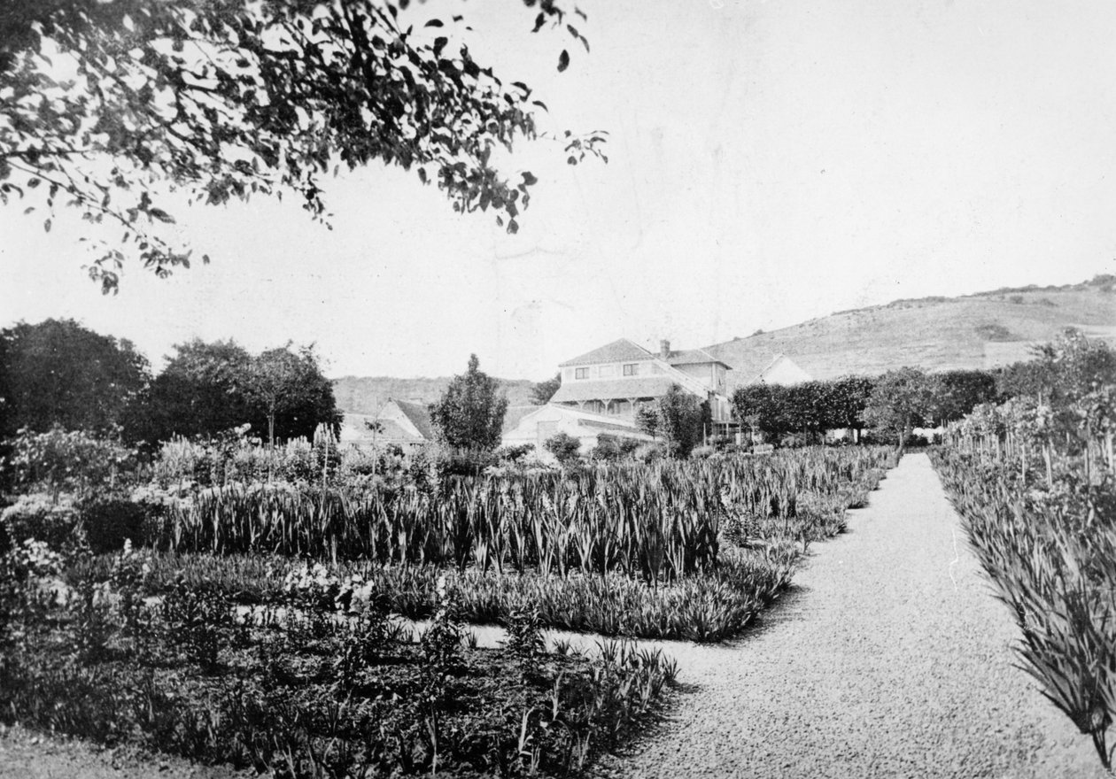 Monets Garden, Giverny, ca. 1908 af French Photographer