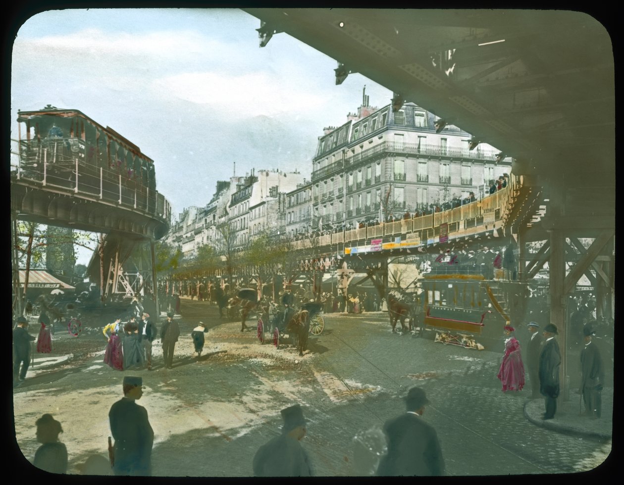 Paris-udstilling: Rolling Platform, 1900 (lanternerutsjebane) af French Photographer