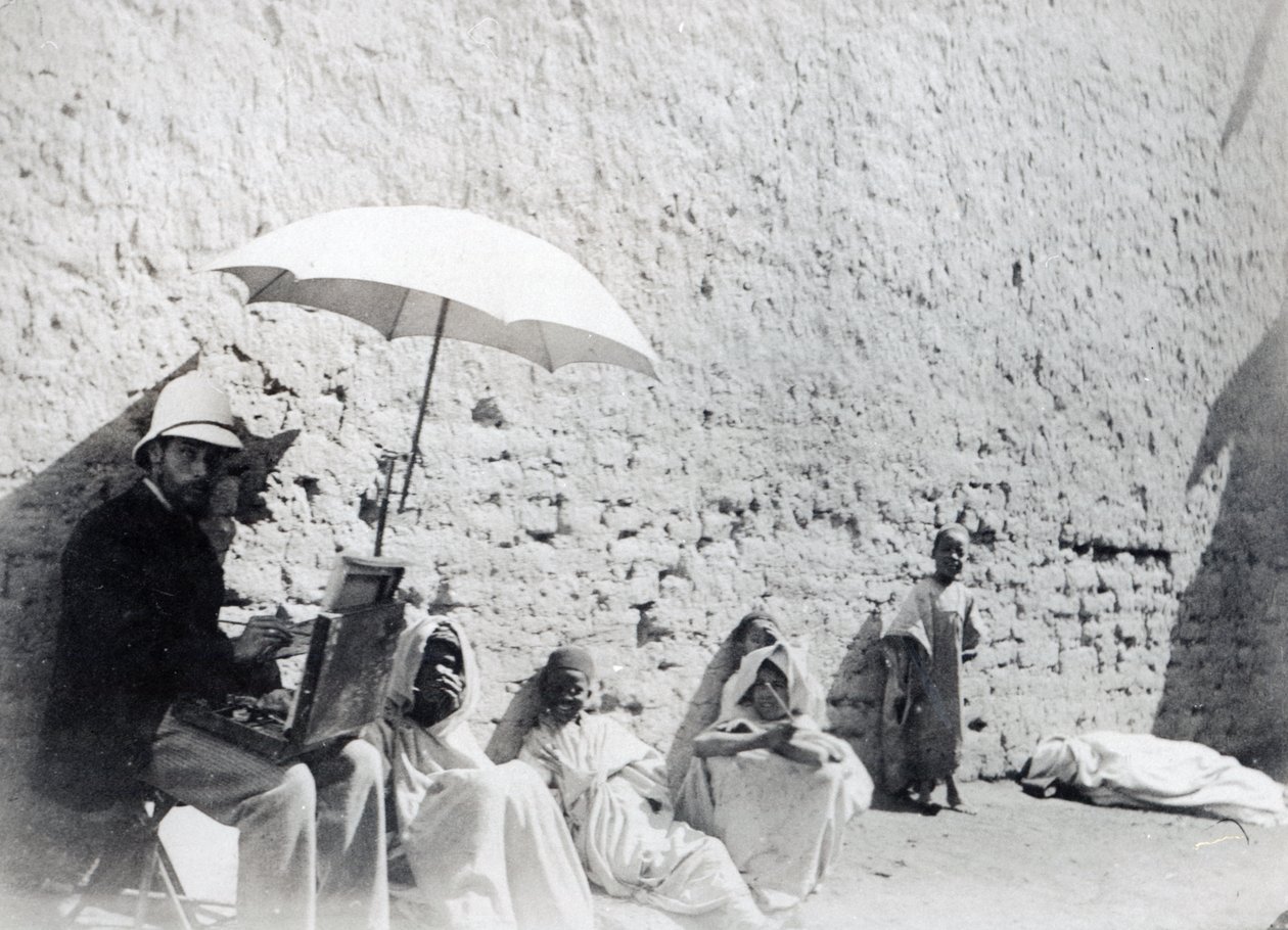 Paul Albert Laurens maleri i Biskra, Algeriet, 1892 af French Photographer