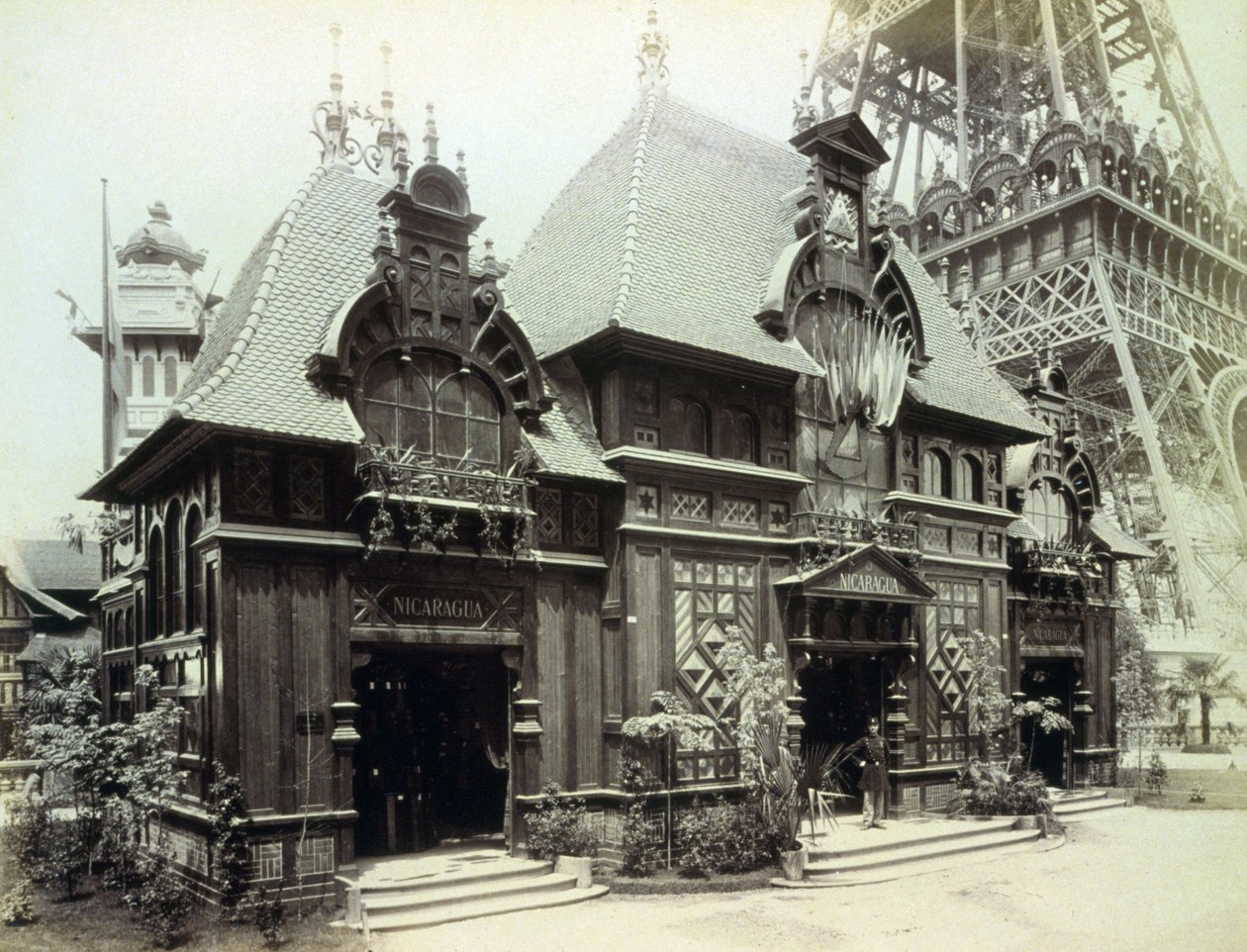 Pavillonen i Nicaragua, Paris-udstillingen, 1889 af French Photographer