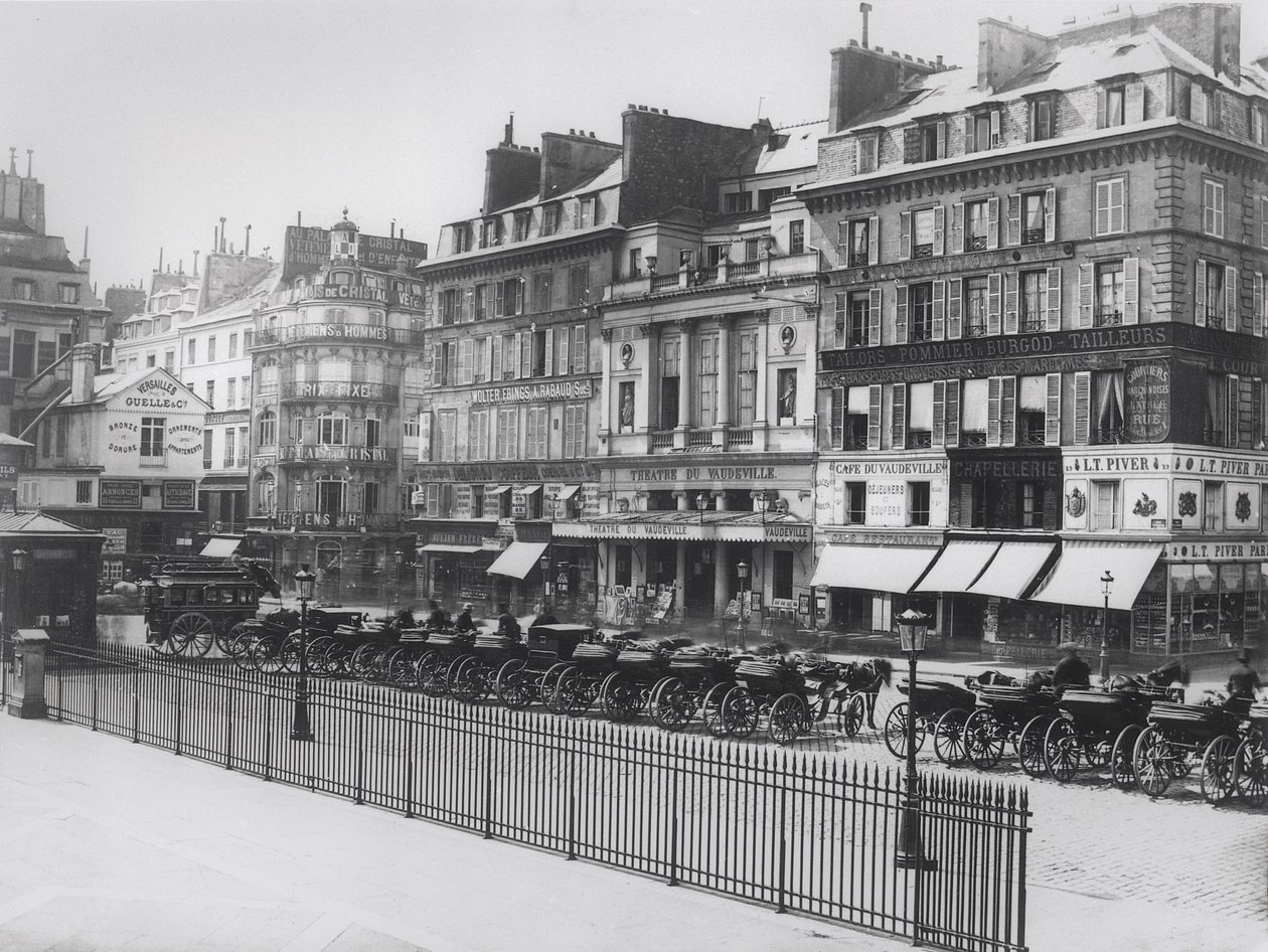 Place de la Bourse, Paris, ca. 1860-70 af French Photographer