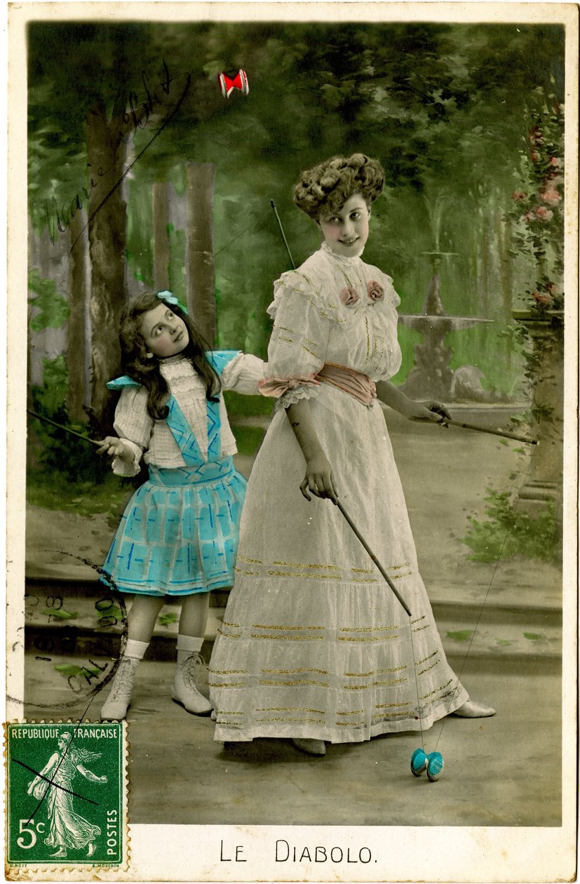 Spiller diabolo, 1908 (farvet foto) af French Photographer