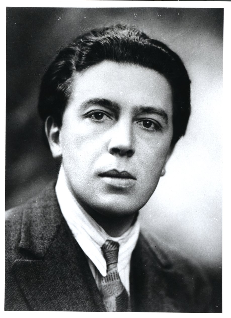 Portræt af Andre Breton (1896-1966) 1930 af French Photographer