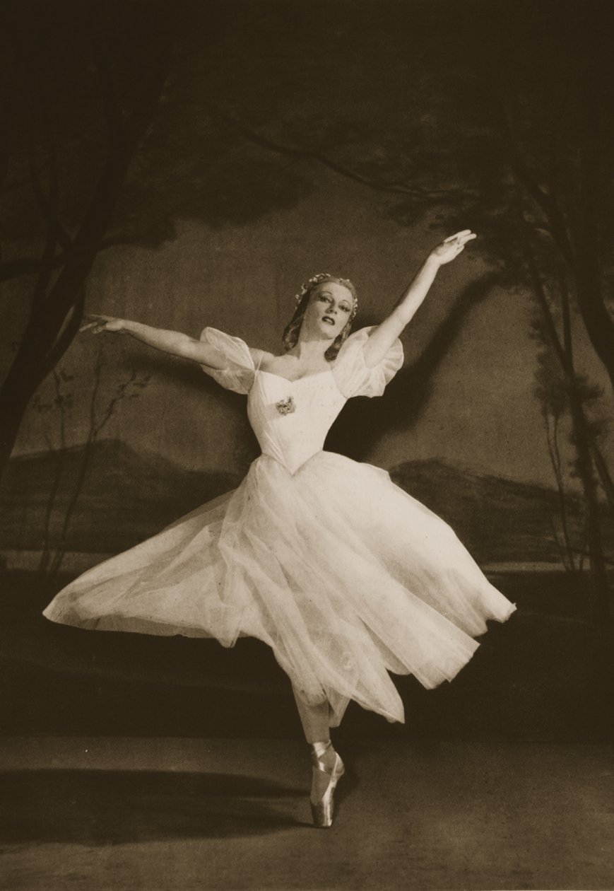 Tatiana Riabouchinska i Les Sylphides, fra Grand Ballet de Monte-Carlo, 1949 (fotogravure) af French Photographer