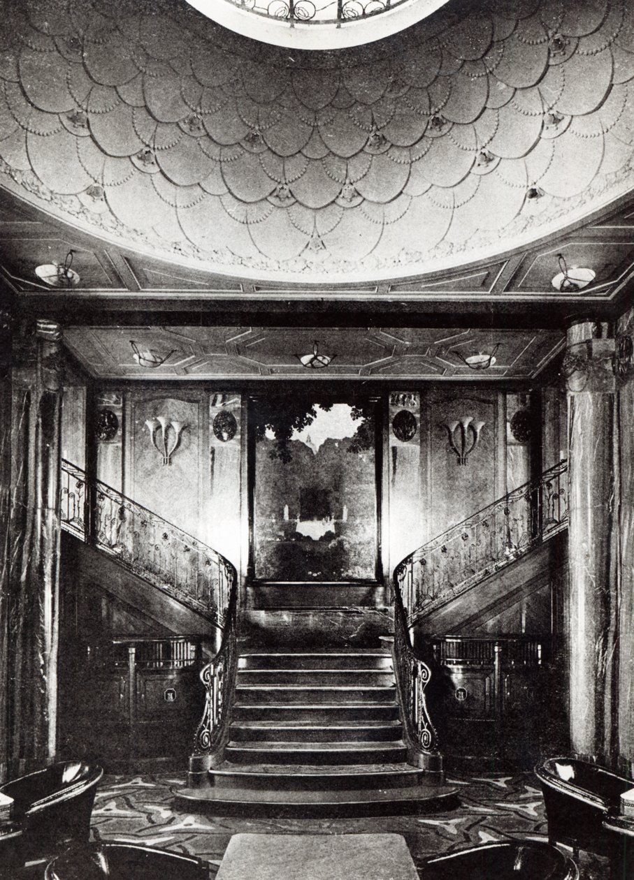 Røgerummet på 1. klasse på Ocean Liner Paris, ca.1925 af French Photographer