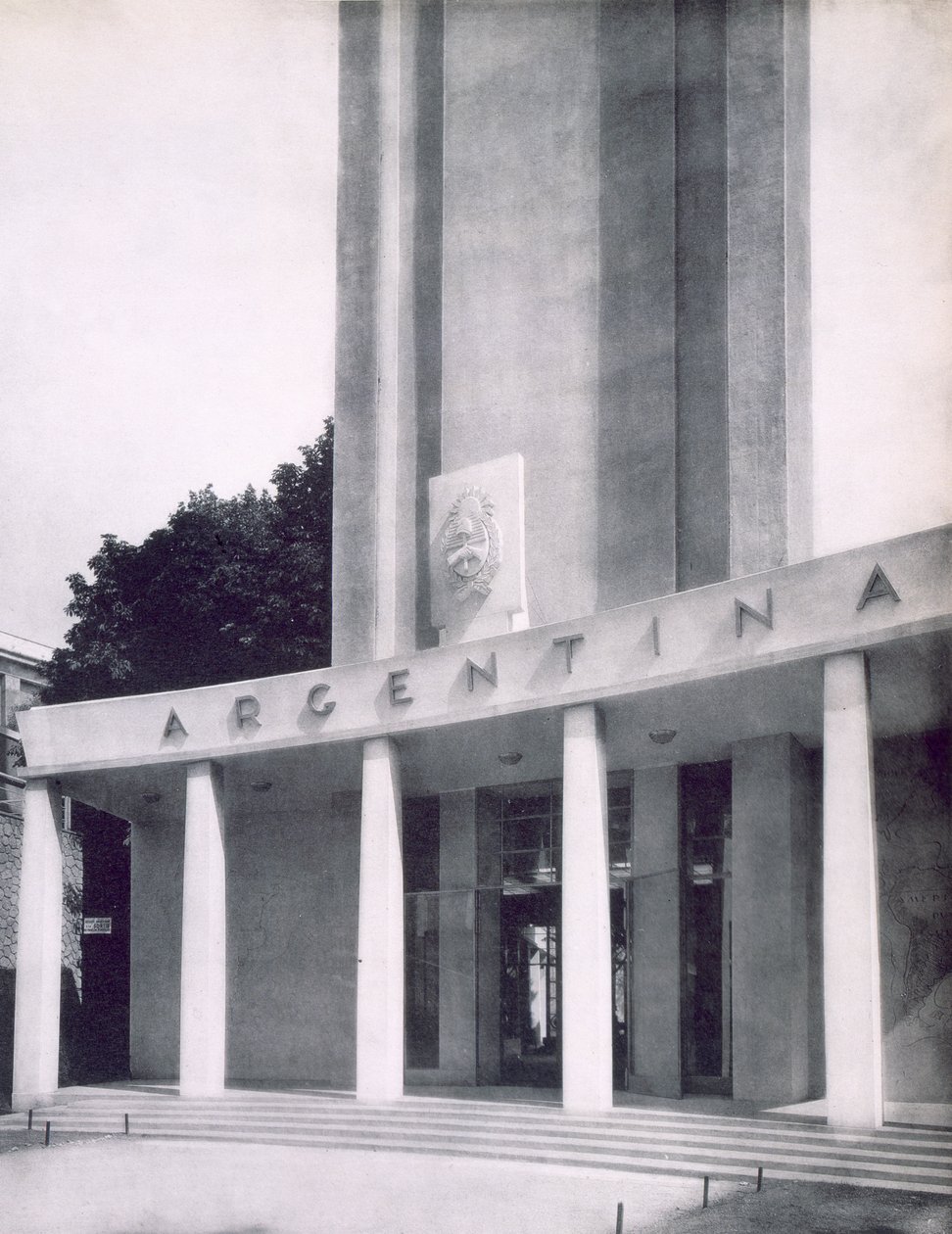 Den argentinske bygning ved Paris International Exposition, 1937 af French Photographer