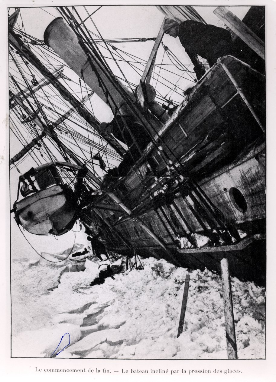 The Beginning of the End, fra ekspedition til sydpolen af Ernest Shackleton (1874-1922) 1914-17 af French Photographer