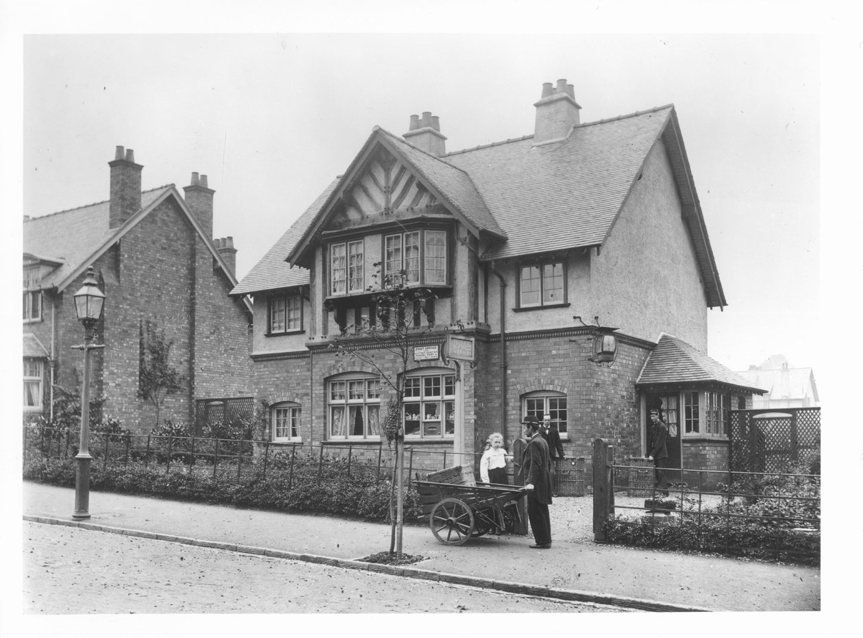 Postkontoret, Bournville, ca. 1900 af French Photographer