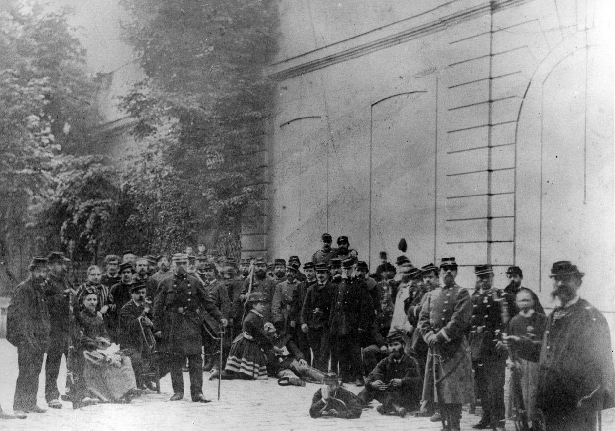 Tropper fra Pariserkommunen, 1871 af French Photographer