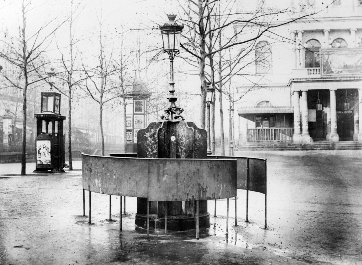 Vespasienne (offentlig urinal) på Grands Boulevards, Paris, ca. 1900 af French Photographer