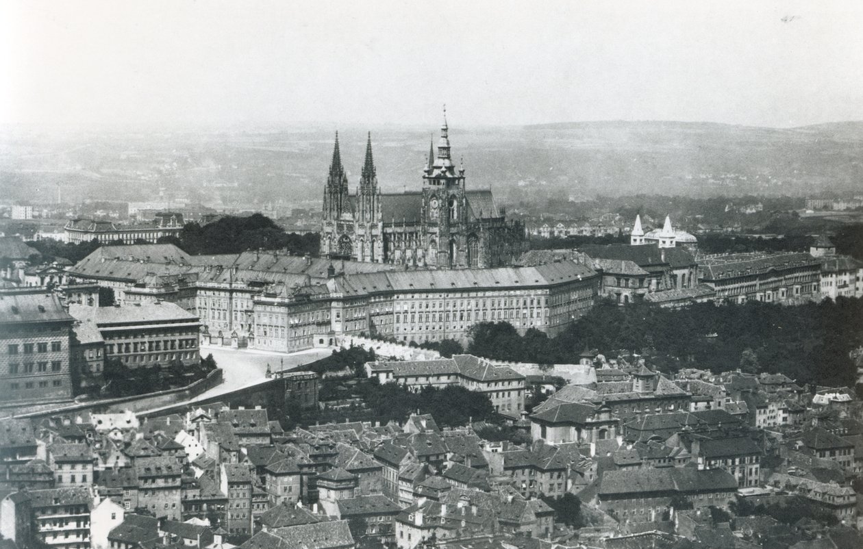 Udsigt over Prag, slutningen af det 19. århundrede af French Photographer
