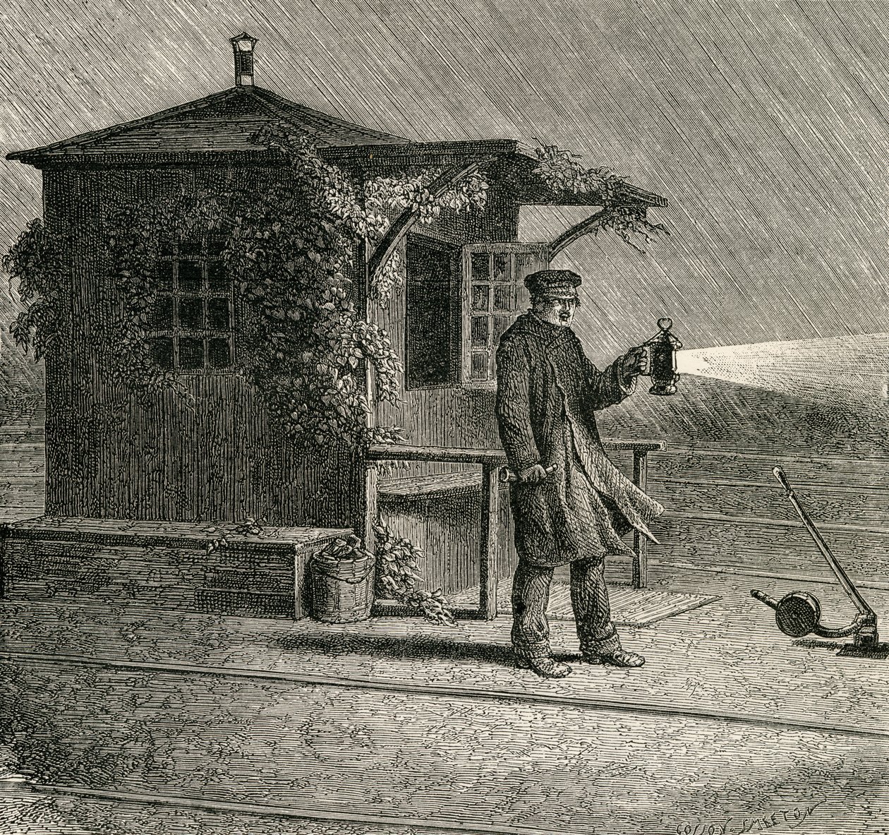 En fransk pointman i slutningen af det 19. århundrede, fra 