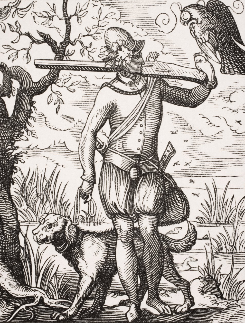 En tysk falkoner efter en gravering af Jost Amman (1539-91) fra 