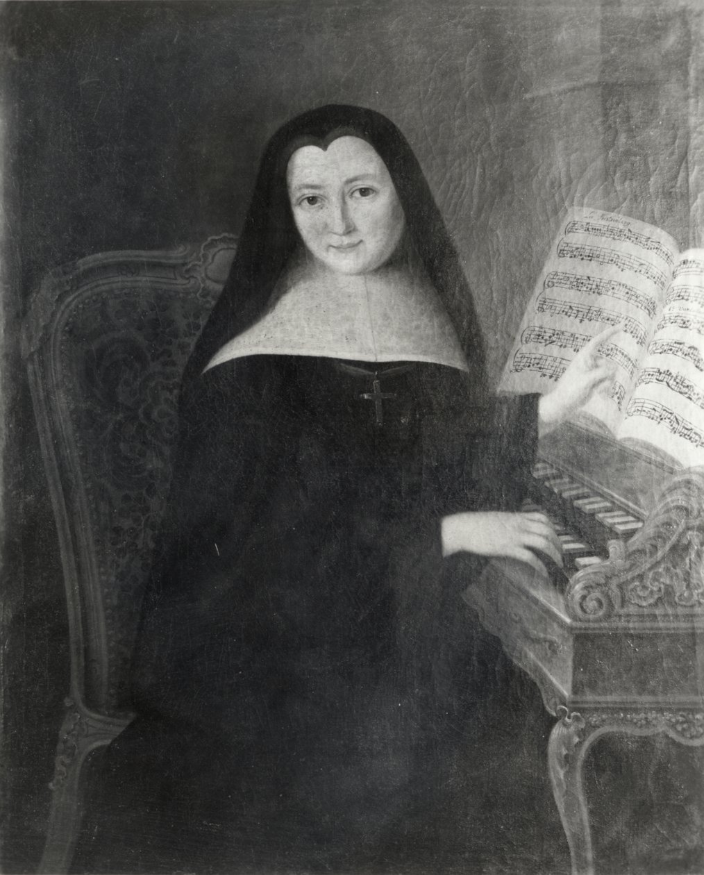 En nonne fra Abbaye de Montmartre, der underviser i cembalo af French School